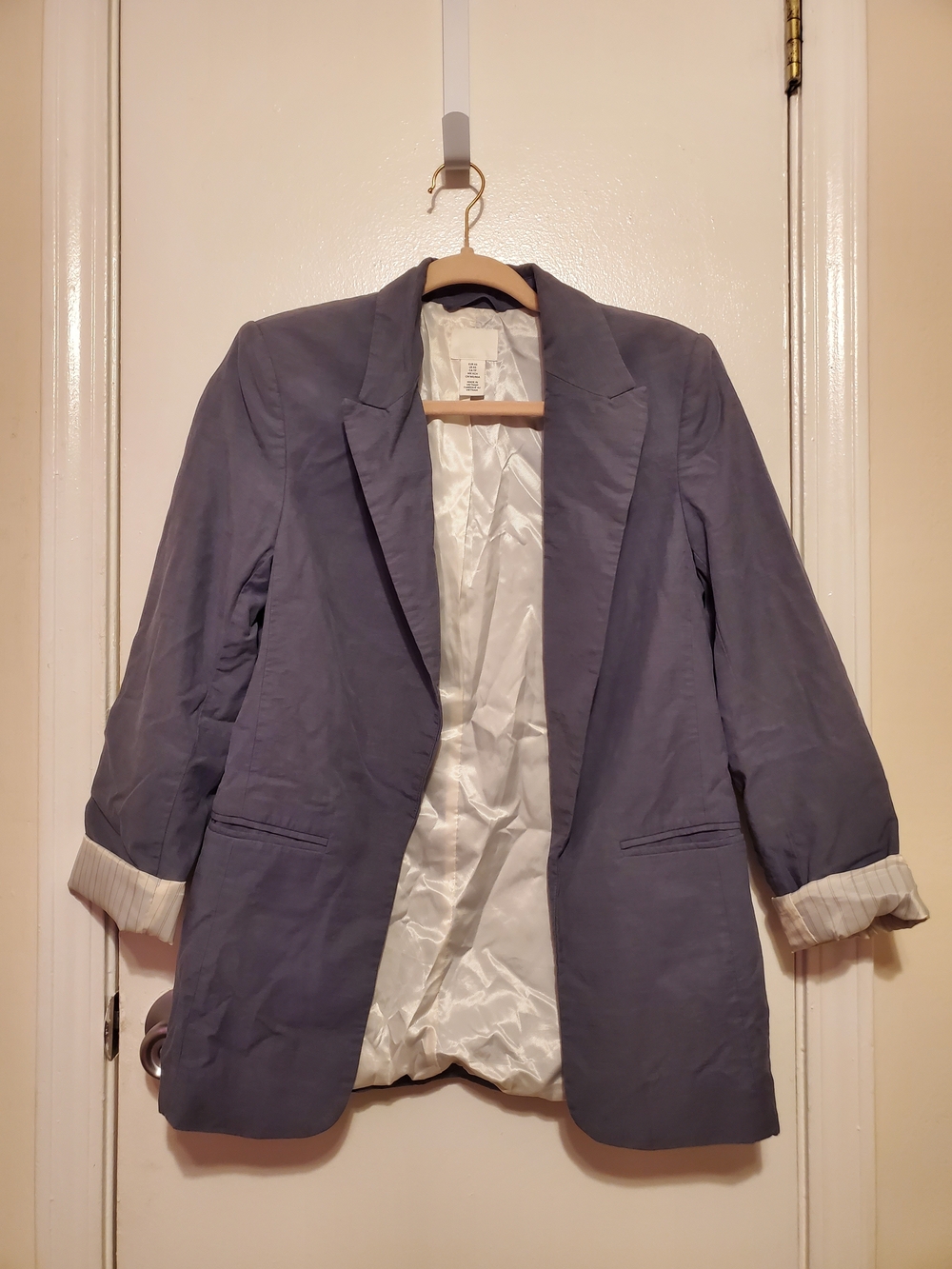H&M Slate Gray Women's Blazer Jacket - Open Front